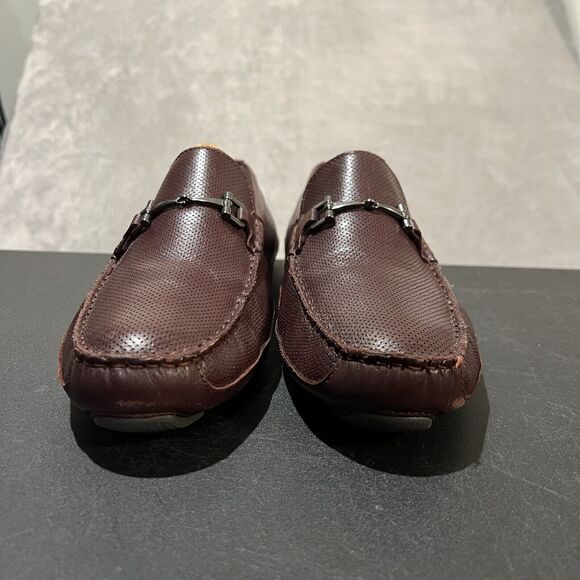 Cole Haan Wyatt Leather Bit Loafers Mens 11 M Brown Perforated Leather Driver - Picture 2 of 11